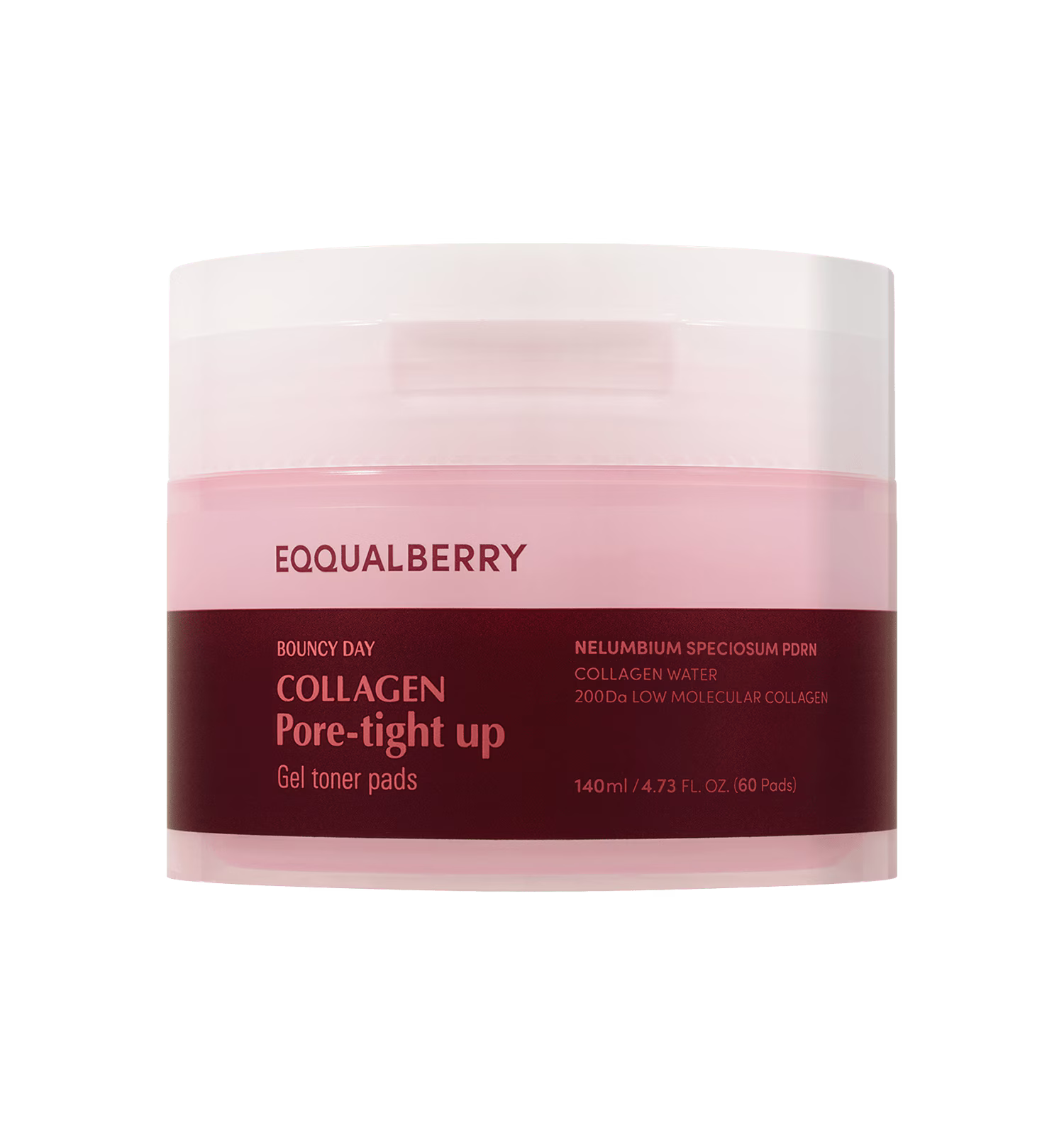 EQQUALBERRY COLLAGEN PORE-TIGHT UP GEL TONER PADS 140ml | 60pads