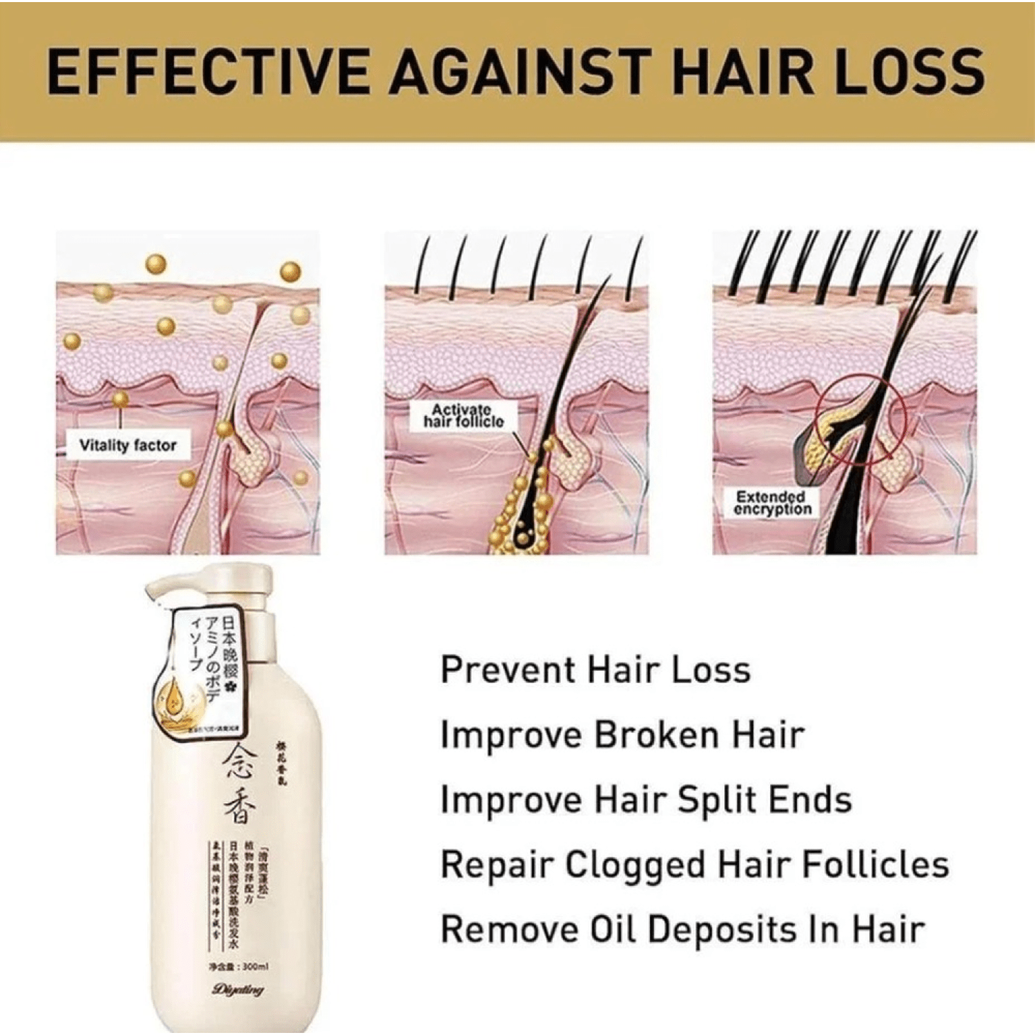 Sakura Japanese Shampoo for Hair Growth 300ml