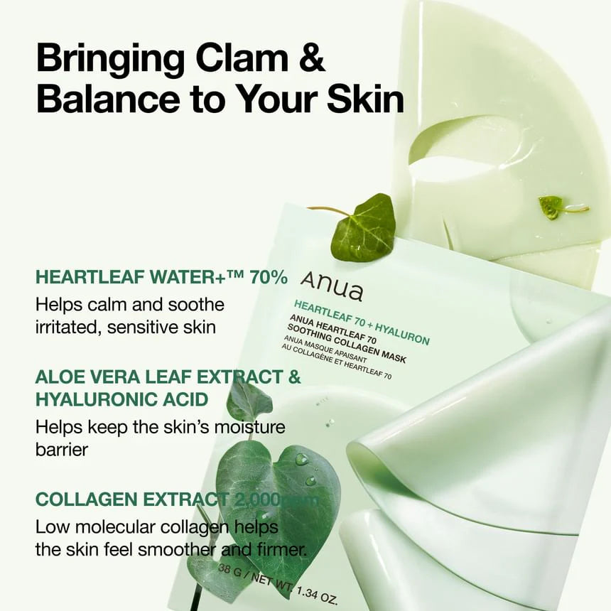 ANUA Heartleaf 70 Soothing Collagen Mask