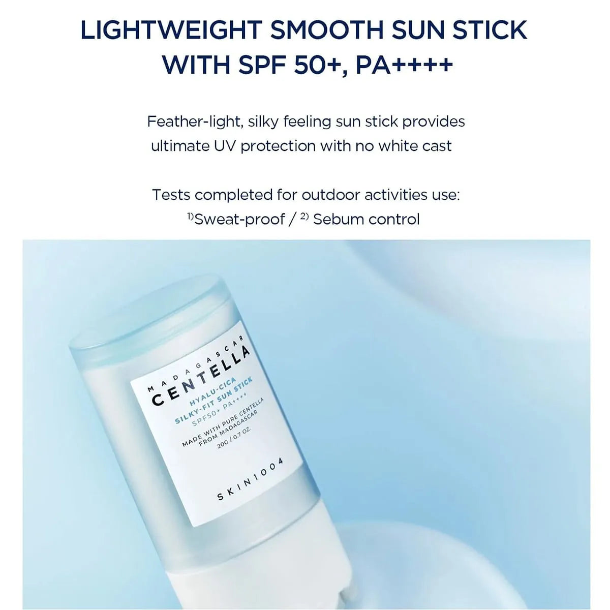 Skin1004 Madagascar Centella Hyalu-Cica Silky-Fit Sun Stick SPF50+ - 20gm