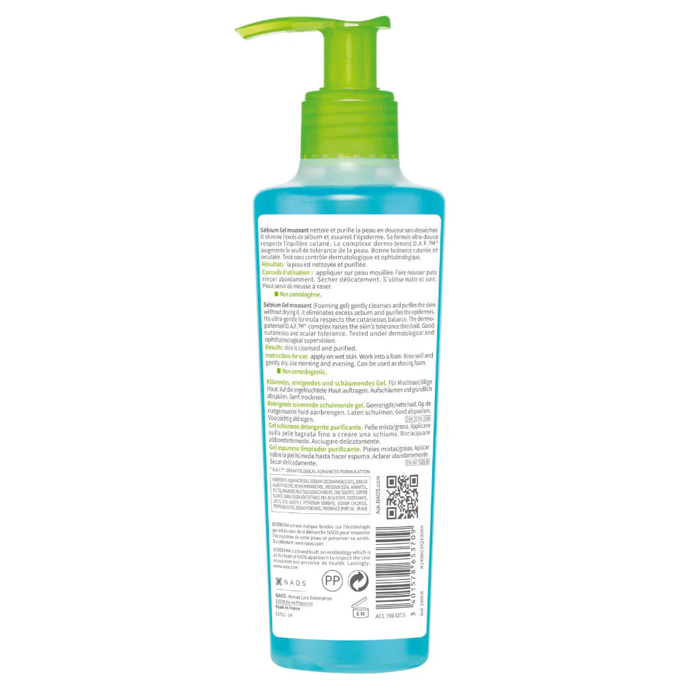 BIO DERMA MOUSSANT GEL WASH BLUE 200ML