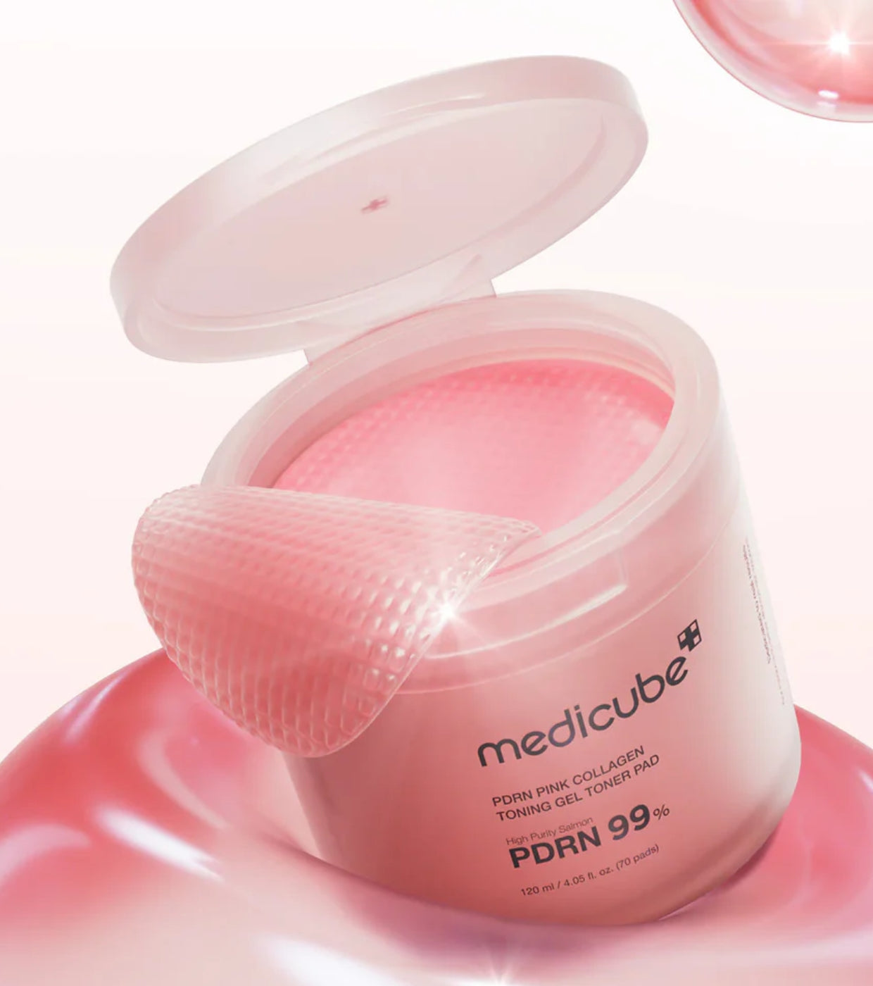 MEDICUBE PDRN PINK COLLAGEN TONING GEL TONER PAD