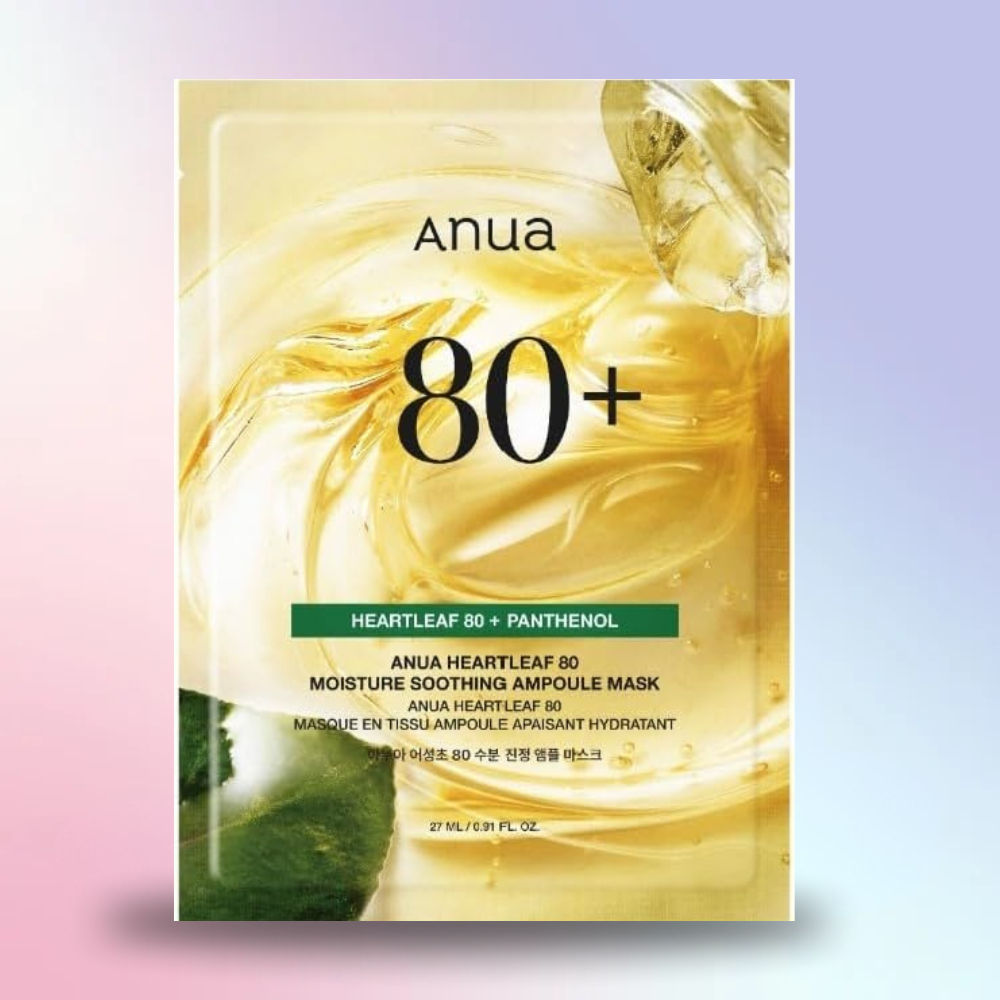 ANUA 80+ Heartleaf Moisture Soothing Ampoule Mask 27ml