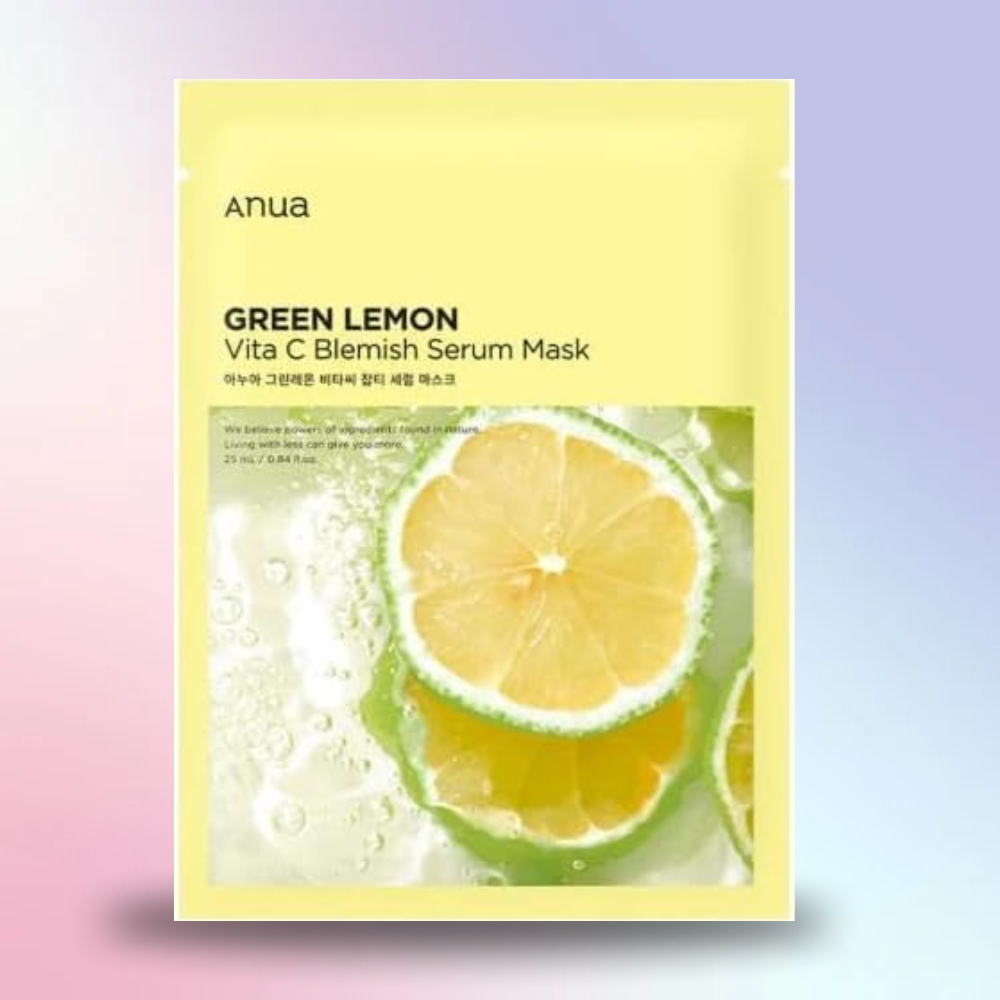 ANUA Green Lemon Vita C Blemish Serum Mask 25ml – Wholesale (200 pcs/carton)