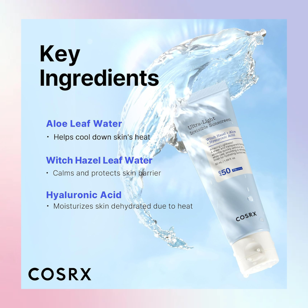 COSRX Ultra-Light Hyaluronic Acid Airy Sun Cream SPF50+ PA++++ (50ml)