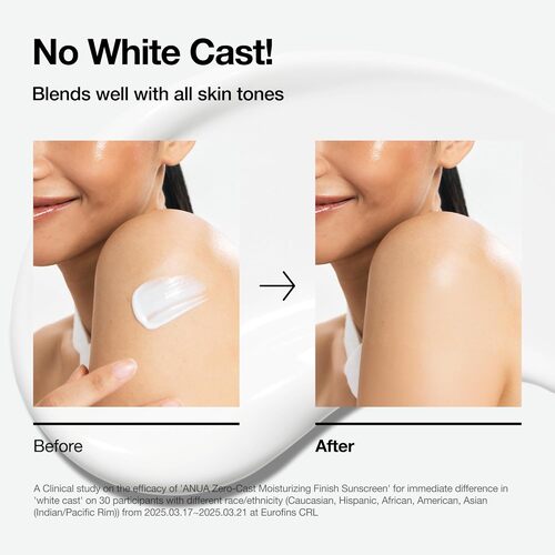 Anua Zero-cast Moisturizing Finish Sunscreen 50ml
