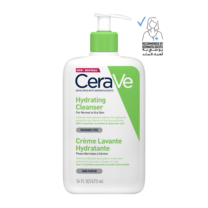 Cerave Hydrating Cleanser for Normal to Dry Skin with Hyaluronic Acid - 473ml