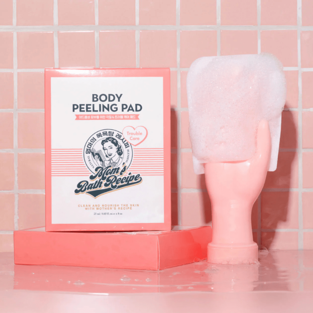 Mom's Bath Recipe Body Peeling Pad Trouble Care - 8 Pieces