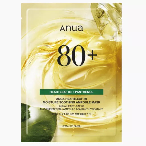 ANUA 80+ Heartleaf Moisture Soothing Ampoule Mask 27ml
