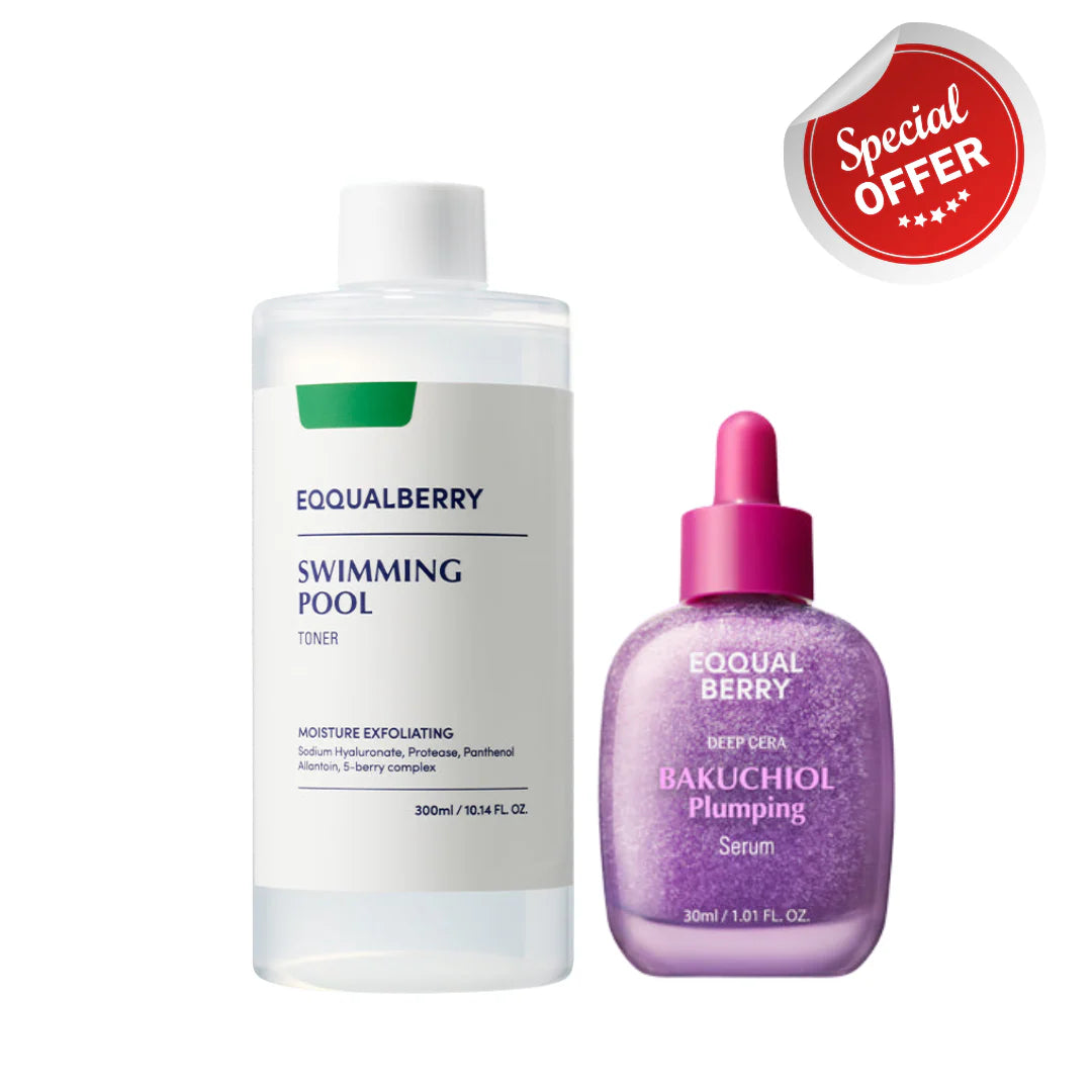 Eqqualberry Swimming Pool Toner + Bakuchiol Serum